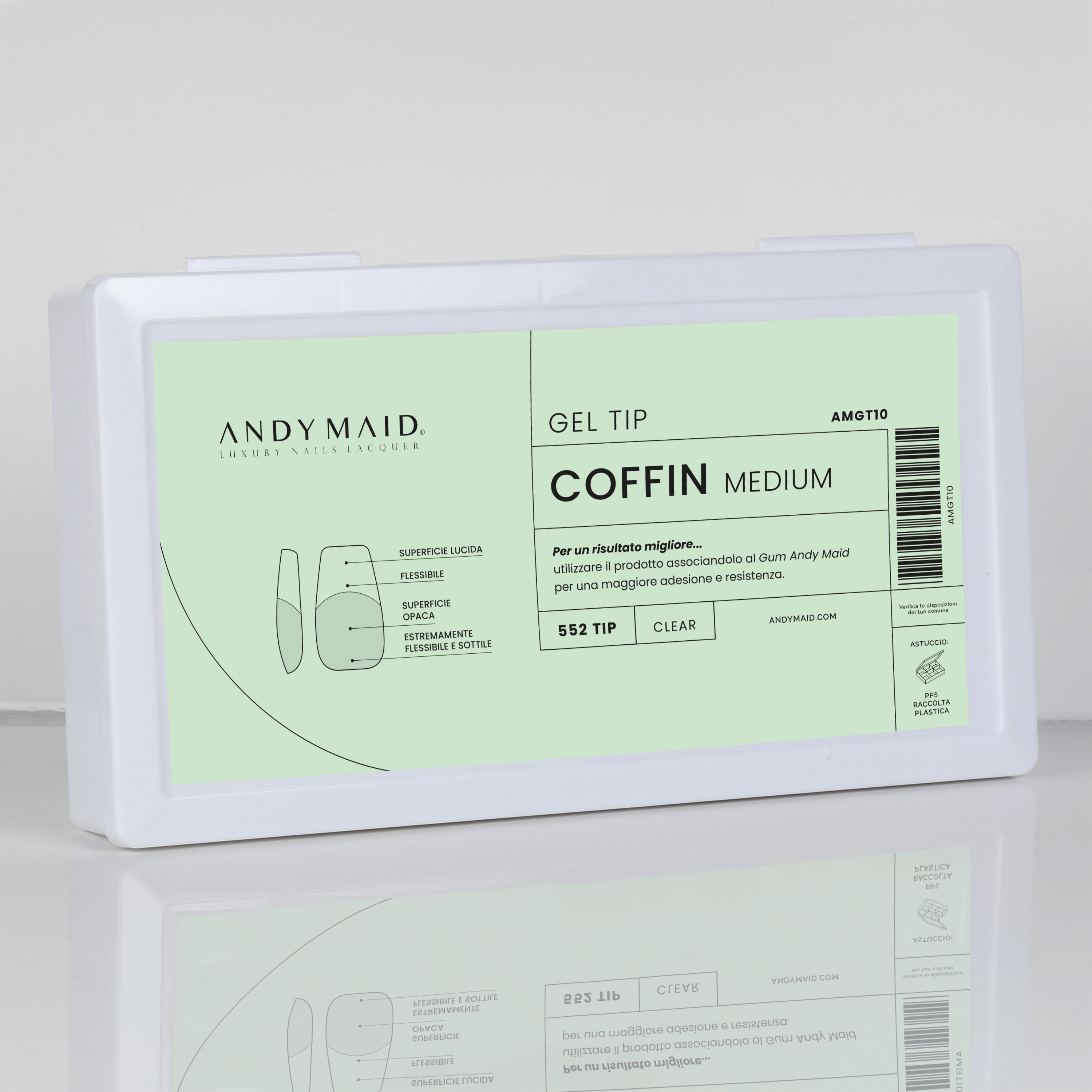Gel Tip Coffin Medium